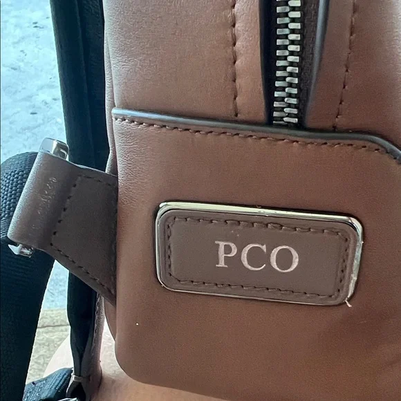 Tumi Chestnut Brown Leather Backpack for Men - Picture 11 of 12